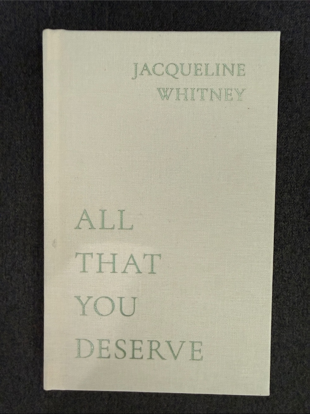 'All That You Deserve' Wall Art - Cream with Light Green Text